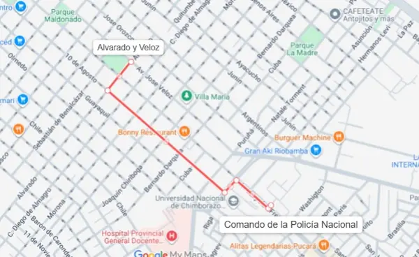 Recorrido del desfile.