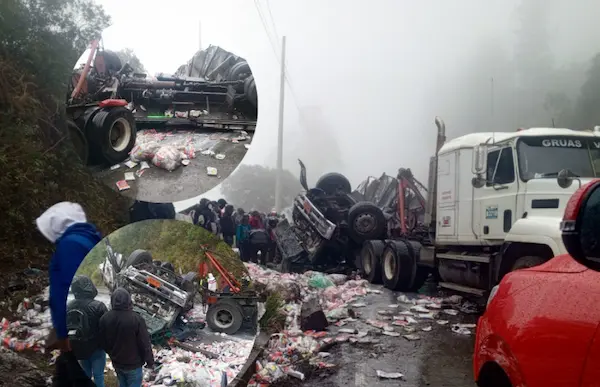 Accidente de tránsito en Colta: camión se volcó en Juan de Velasco – Pangor