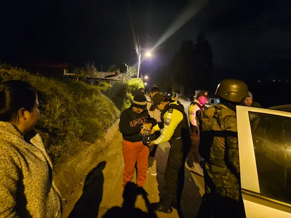 Policía Nacional también desplegó un operativo con los vehículos que circularon por la jurisdicción