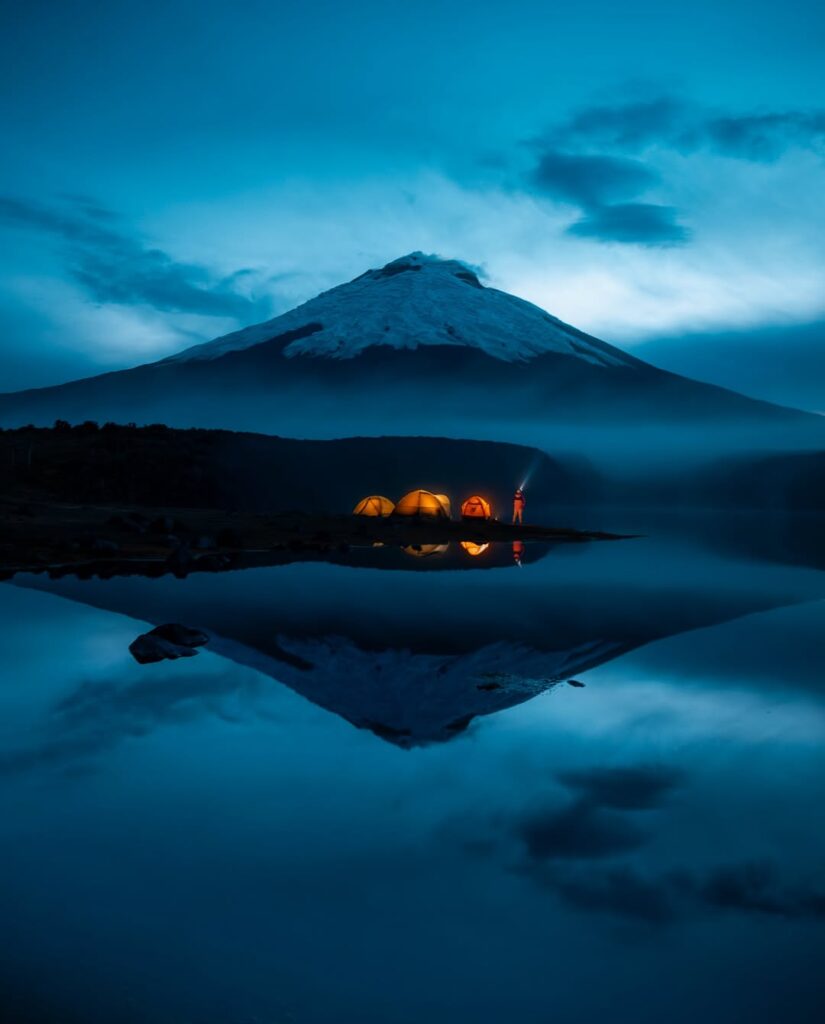 La foto fue tomada en el Parque Nacional Cotopaxi. Tomado del perfil de instagram de Erick Ramos.
