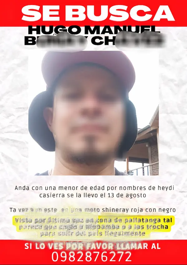Afiche que circula en Pallatanga y en las redes sociales