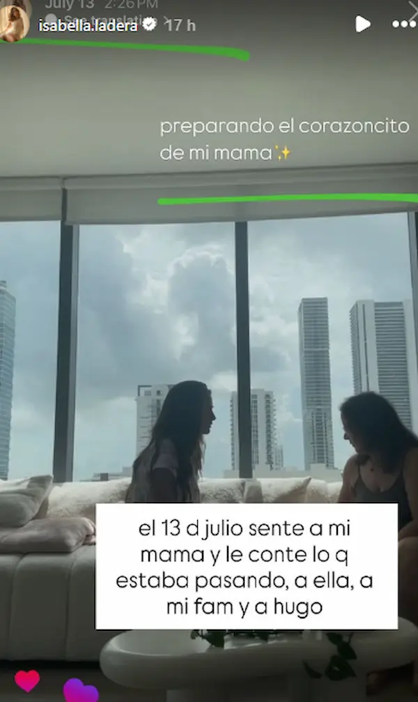 Ladera hablando con su mamá