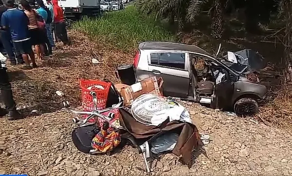 Múltiple choque deja varios heridos en plena vía