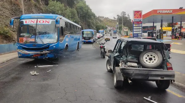 Accidente de tránsito en la avenida Indoamérica