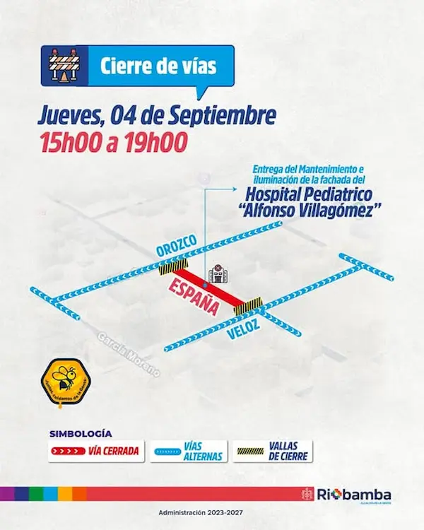 Cierre de vías en el Centro Histórico