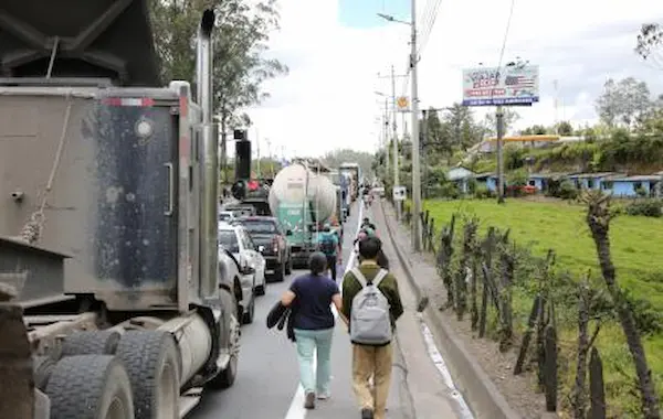 Movilizaciones de transportistas en Ecuador