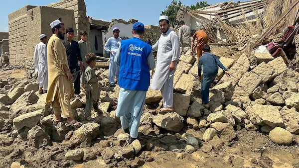 Escombros del terremoto en Afganistán