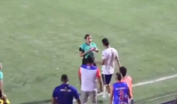 Momento antes de la agresión.