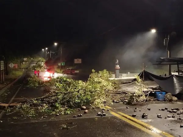 Vías obstaculizadas por el Paro Nacional