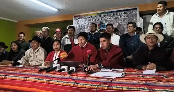 Movimiento Indígena de Chimborazo anuncia movilizaciones progresivas