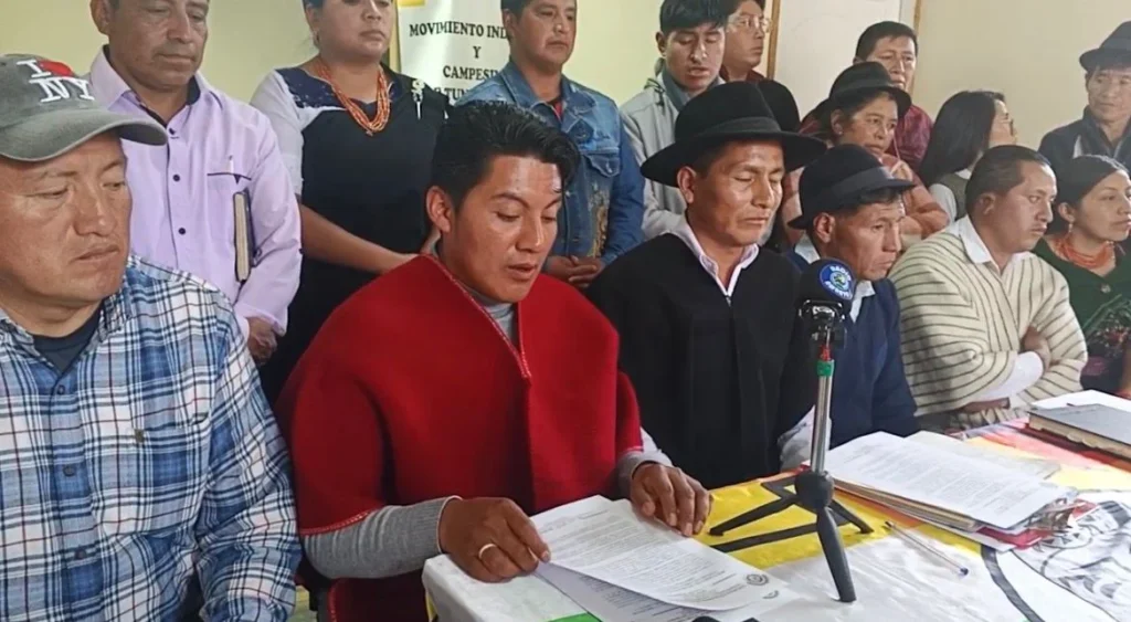 Movimiento indígena de Tungurahua da 48 horas a Daniel Noboa para obtener respuestas.