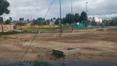 Trabajos en el parque de Saquisilí en Cotopaxi suspendidos.