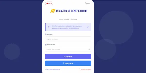 Página web de registro para el incentivo a transportistas no funcionaría 