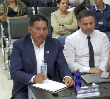Hermel Tayupanda durante su audiencia unica de defensa. 