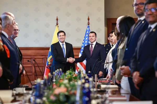 daniel noboa y marco rubio visita a ecuador seguridad