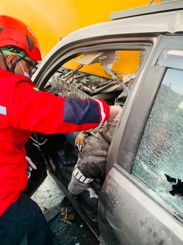 Víctimas del accidente