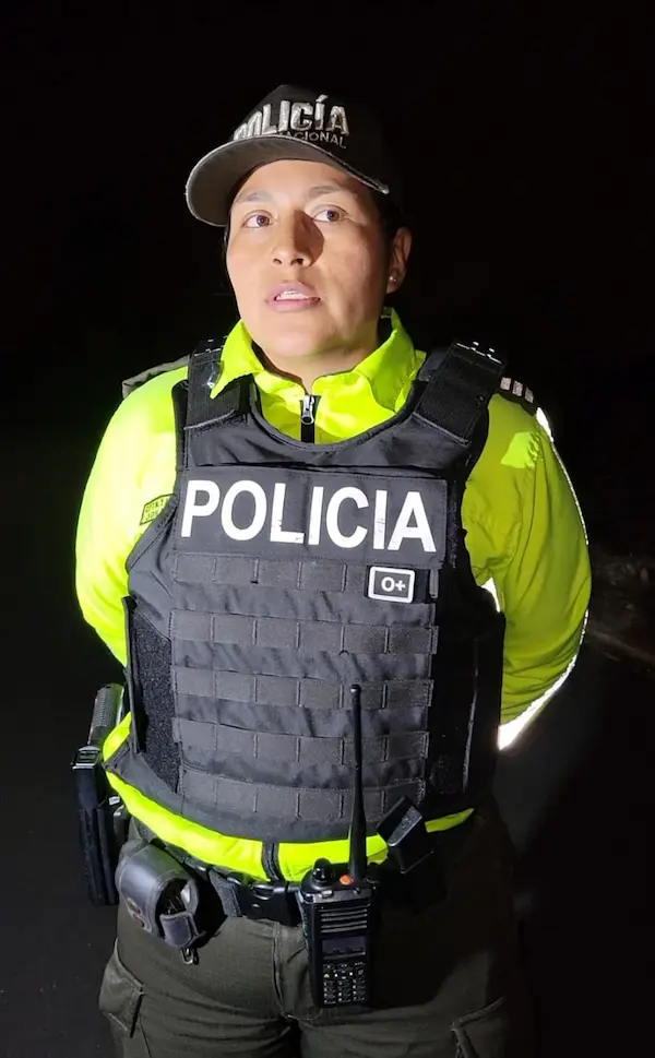 La capitán Johana Yánez participó del operativo ejecutado