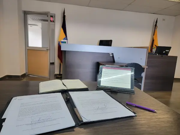 Sala de audiencia en la que el magistrado ordenó el inicio de la instrucción fiscal