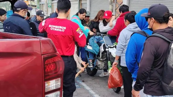 Joven herida en Otavalo