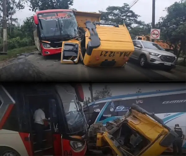 Choque entre volqueta y bus deja varios heridos