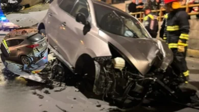 Accidente en ingreso al intercambiador de Izamba en Ambato.