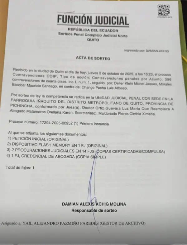 Proceso legal de IDV.