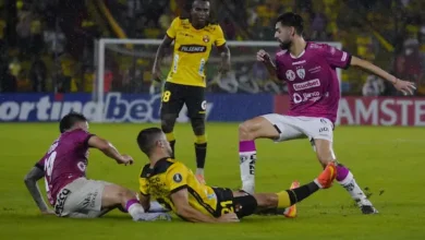 Barcelona vs Independiente del Valle en el hexagonal final.