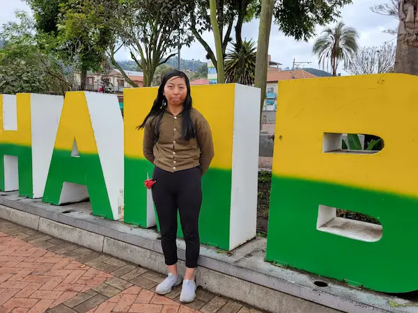 Nos encontramos en el parque Central de Chambo