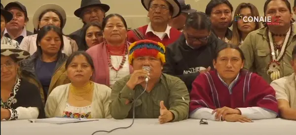 Conaie acusa al Gobierno de Daniel Noboa de represión en Imbabura
