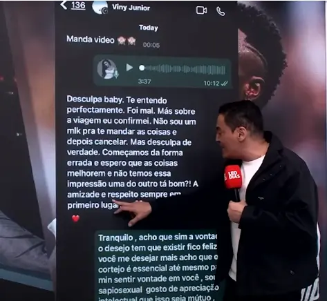Presunta conversación filtrada de Vinicius.