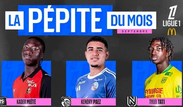 Kendry Páez nominado a la 'Joya' del mes en la liga francesa.
