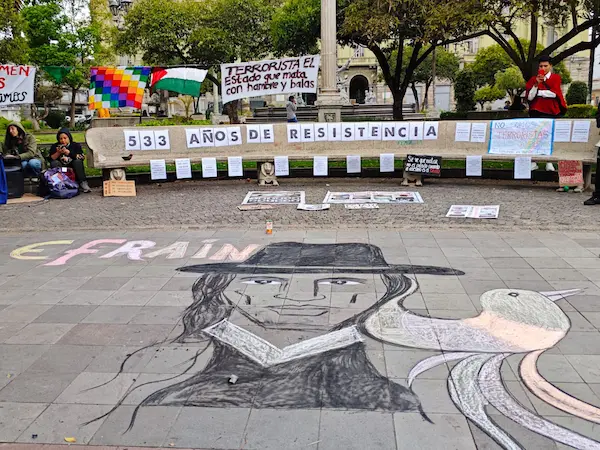 Plantón en Riobamba reflejan descontento social contra el Gobierno de Noboa