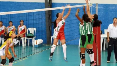 Pruebas de Voleibol en la Federación Deportiva de Chimborazo.