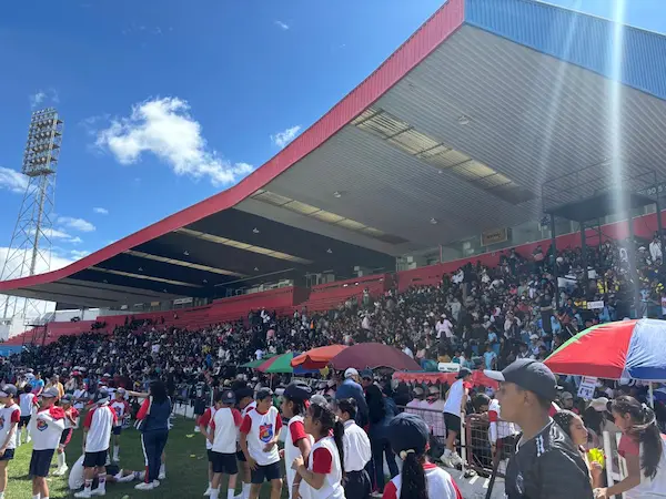 Tribuna del Estadio Olímpico de Riobamba.