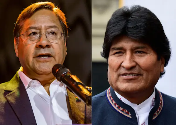 Evo Morales y Luis Arce
