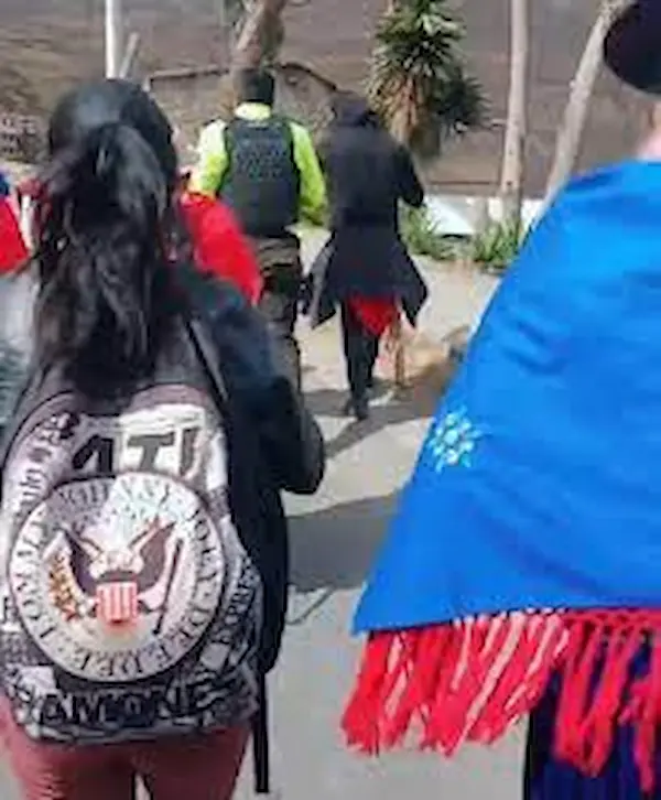 Retención de policías en Alausí durante el Paro Nacional
