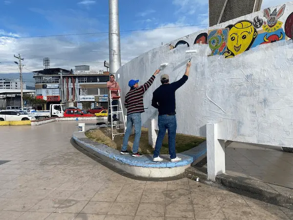 Muro del Parque Infantil de Riobamba genera polémica