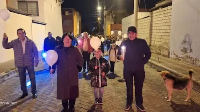 Policía Nacional en Riobamba impulsó marcha de unidad barrial