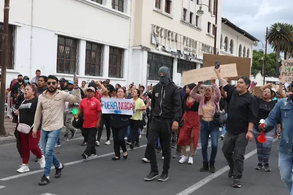 Marcha de UNORCAC en Ibarra culmina con advertencias al gobierno