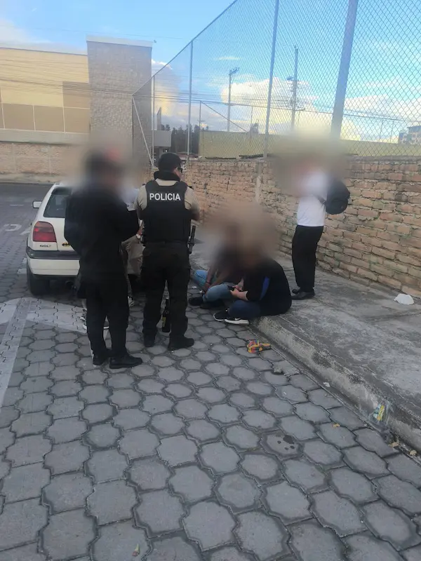 Policía en su operativo