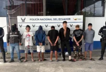 6 detenidos con armas municiones y droga en Morona.