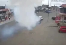 6 heridos tras explosión de material pirotécnico en Pelileo.