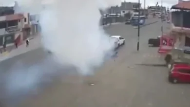 6 heridos tras explosión de material pirotécnico en Pelileo.