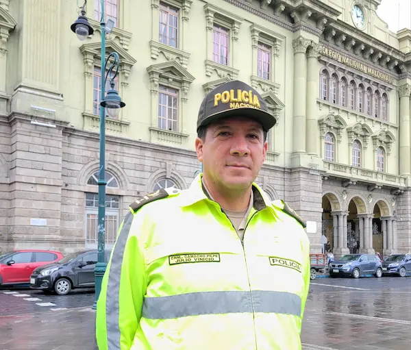Coronel de EM Julio Camacho, comandante de la Subzona N°6 Chimborazo de la Policía Nacional.