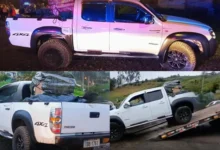 Camioneta robada en Guaranda recuperada tras persecución.