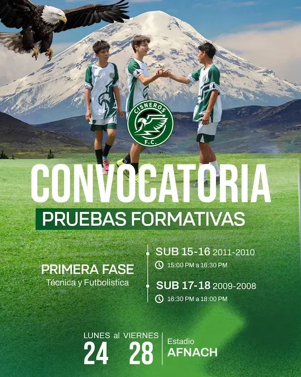 Convocatoria para las pruebas formativas.