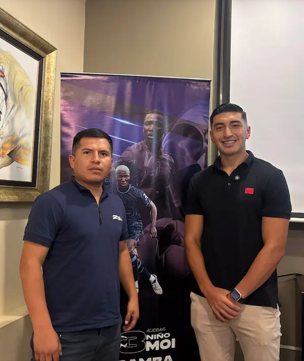 Andrés Calero y Franklin Allauca en el lanzamiento del evento.