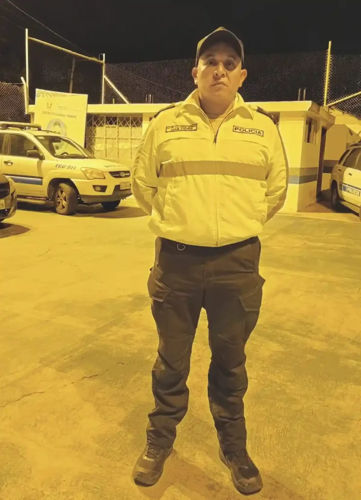 Mayor de Policía Nacional Jaime Andrés Valverde, jefe del Distrito Guano-Penipe.