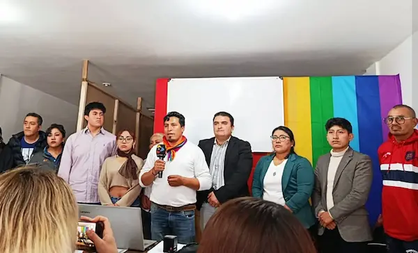 Pachakutik Chimborazo y colectivo se unen por el NO para hacer campaña