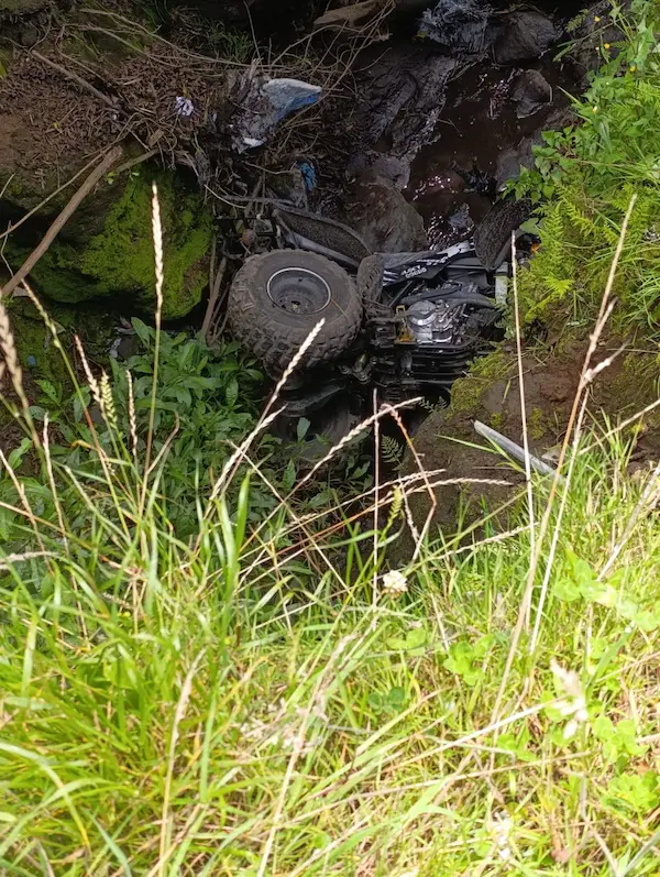 Así quedó el liviano vehículo tras el accidente de tránsito que protagonizó